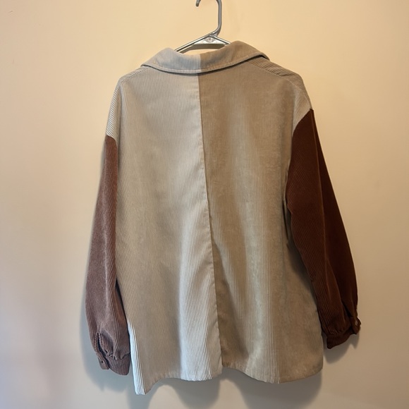 multi color brown button up - Picture 2 of 2